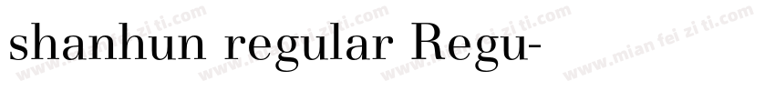 shanhun regular Regu字体转换